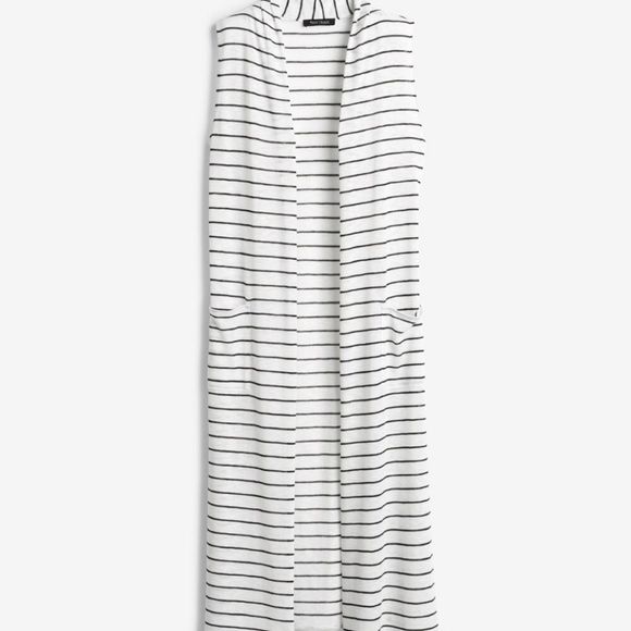 White House Black Market Tops - Sleeveless stripe duster sweater. White House black market. Size medium.